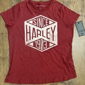 Harley-Davidson Women's Red Graphic Tee